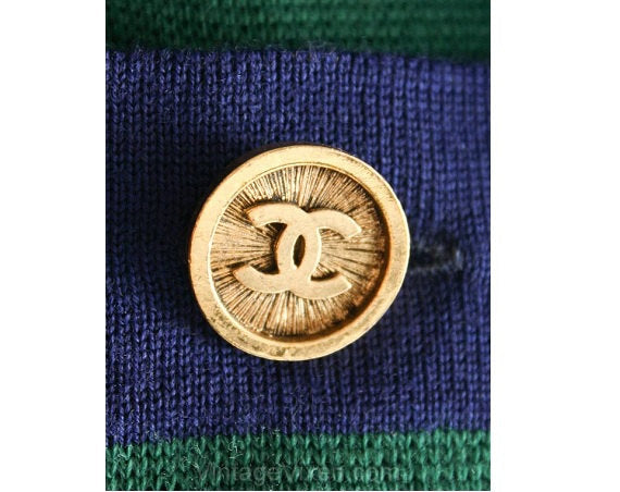 ca. 1990 Chanel Boutique Emerald Knit Mini Dress - Size 10 Designer Green  Sheath - 1785 Dollars Original Tag NWT Mint Condition - Bust 36.5