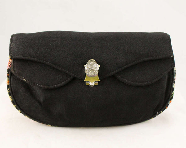 1950s Black Leather Bag - Very Fine Quality Patent Leather Purse - Pri –  Vintage Vixen Clothing