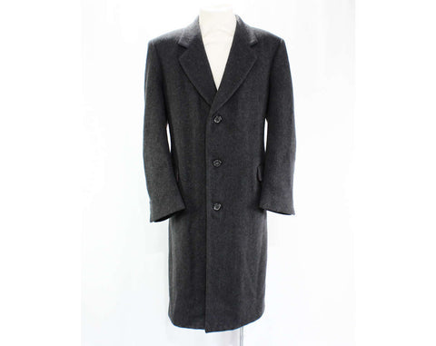 Men's Cashmere Overcoat - Nino Cerruti Coat - Large to XL