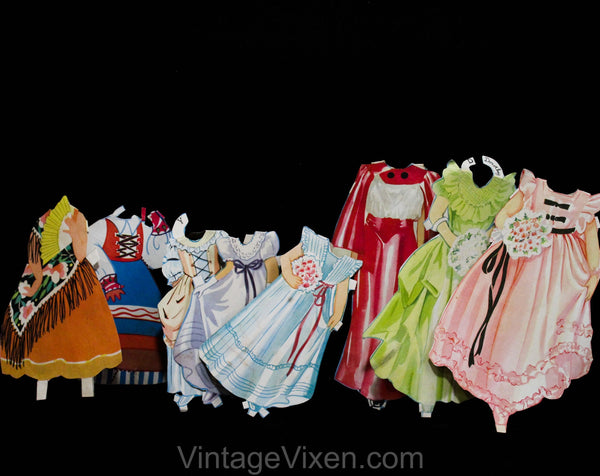 Vintage Circa 1930s Paper Dolls Ladies, Girls and Baby Large Lot