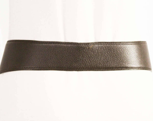 Size 12 Designer Belt - French Sophisticate - Chocolate Brown Tall