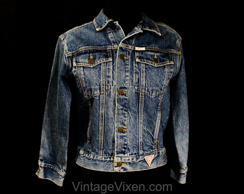 Size 12 1980s Guess Denim Jacket - Child's Preteen Boy Jean