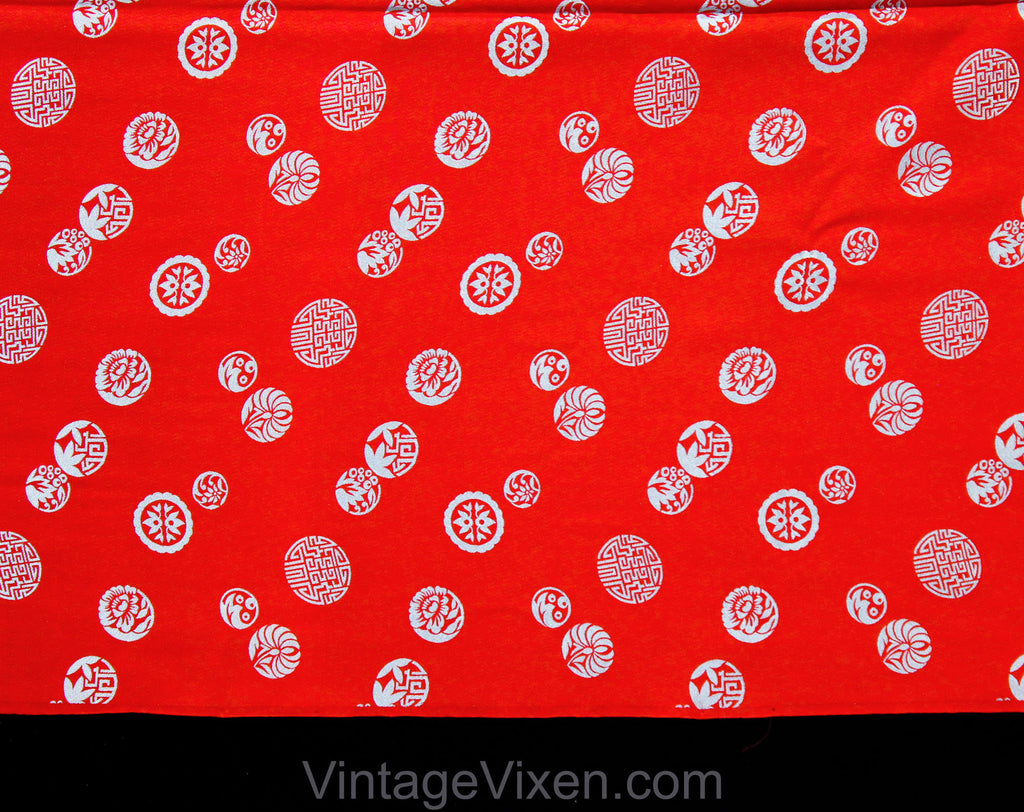 40s Asian Dress Fabric - 4.8 Yards x 28 Inches - Salmon Pink & Ice Blu –  Vintage Vixen Clothing