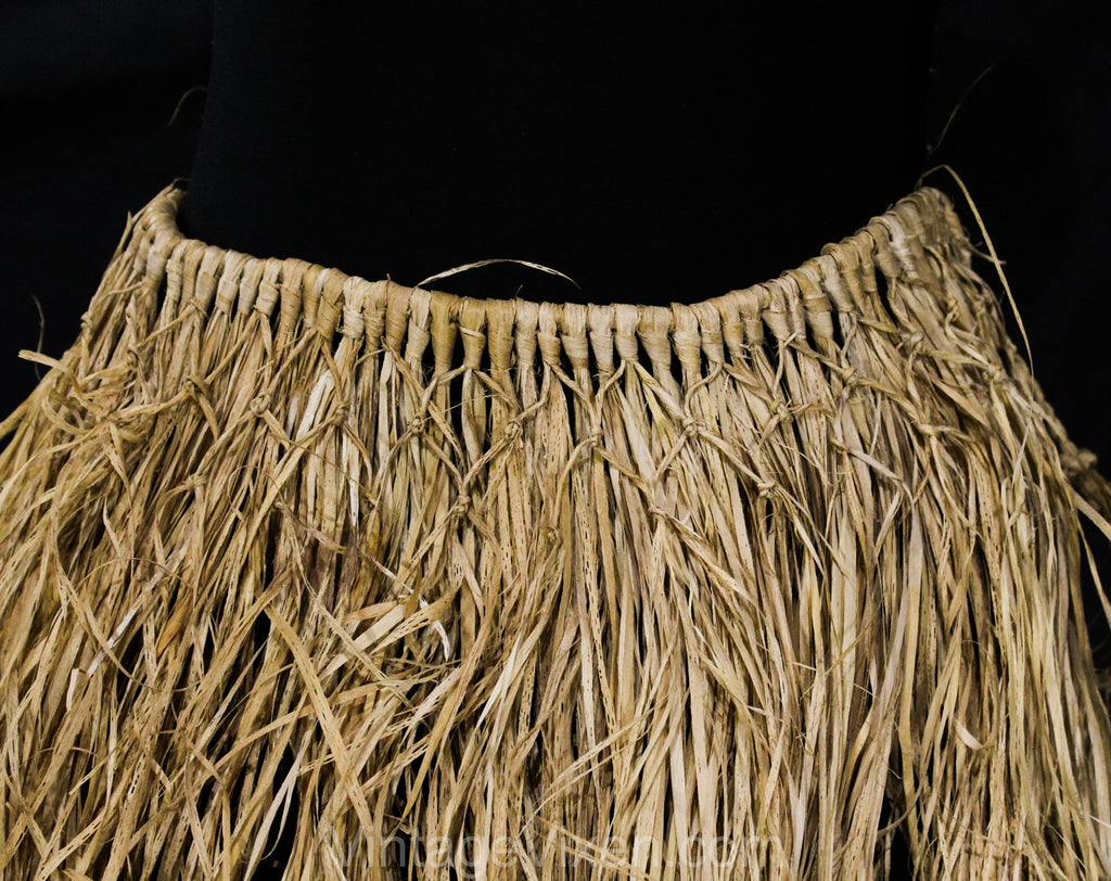 Vintage 1950s Handmade Dark Brown Hawaiian Grass Skirt – Vintage