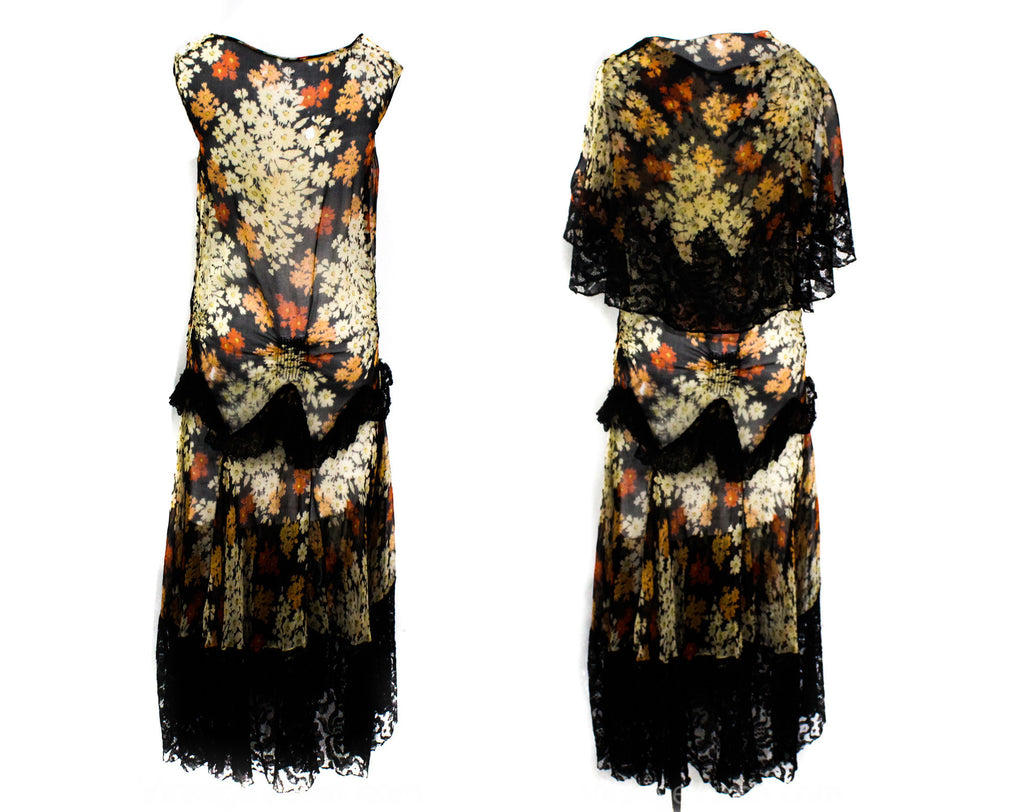 Floral Silhouette Printed Silk Chiffon - Black / White  Black and white  fabric, Silk printing, Black and white