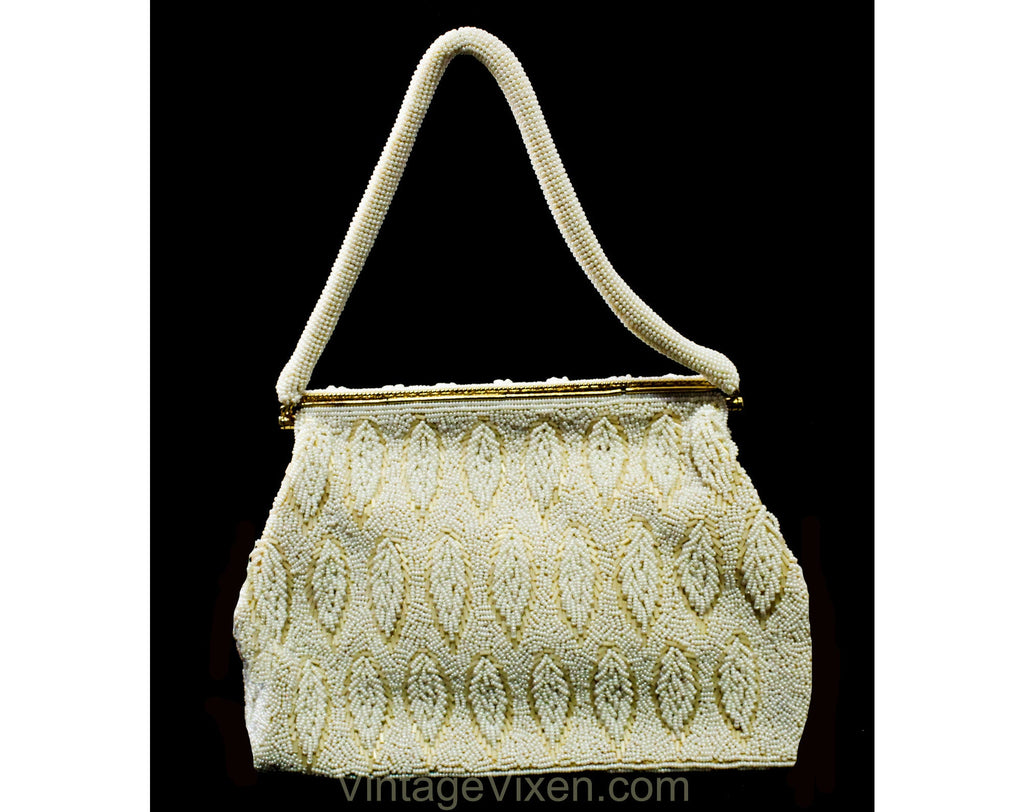 Vintage 1950s Pearl Satin Beaded Bag – ALEXANDRAKING
