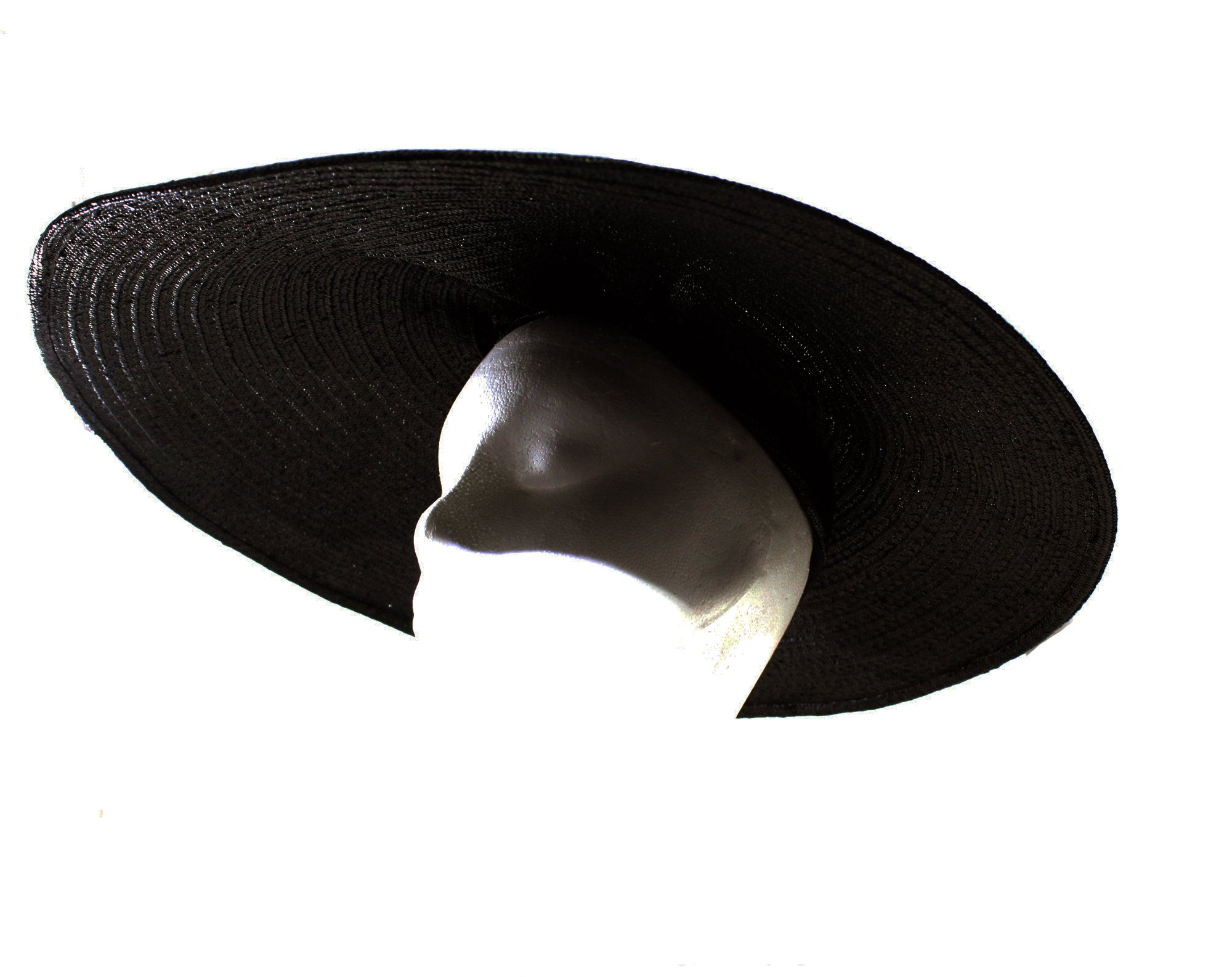 Black cheap saucer hat