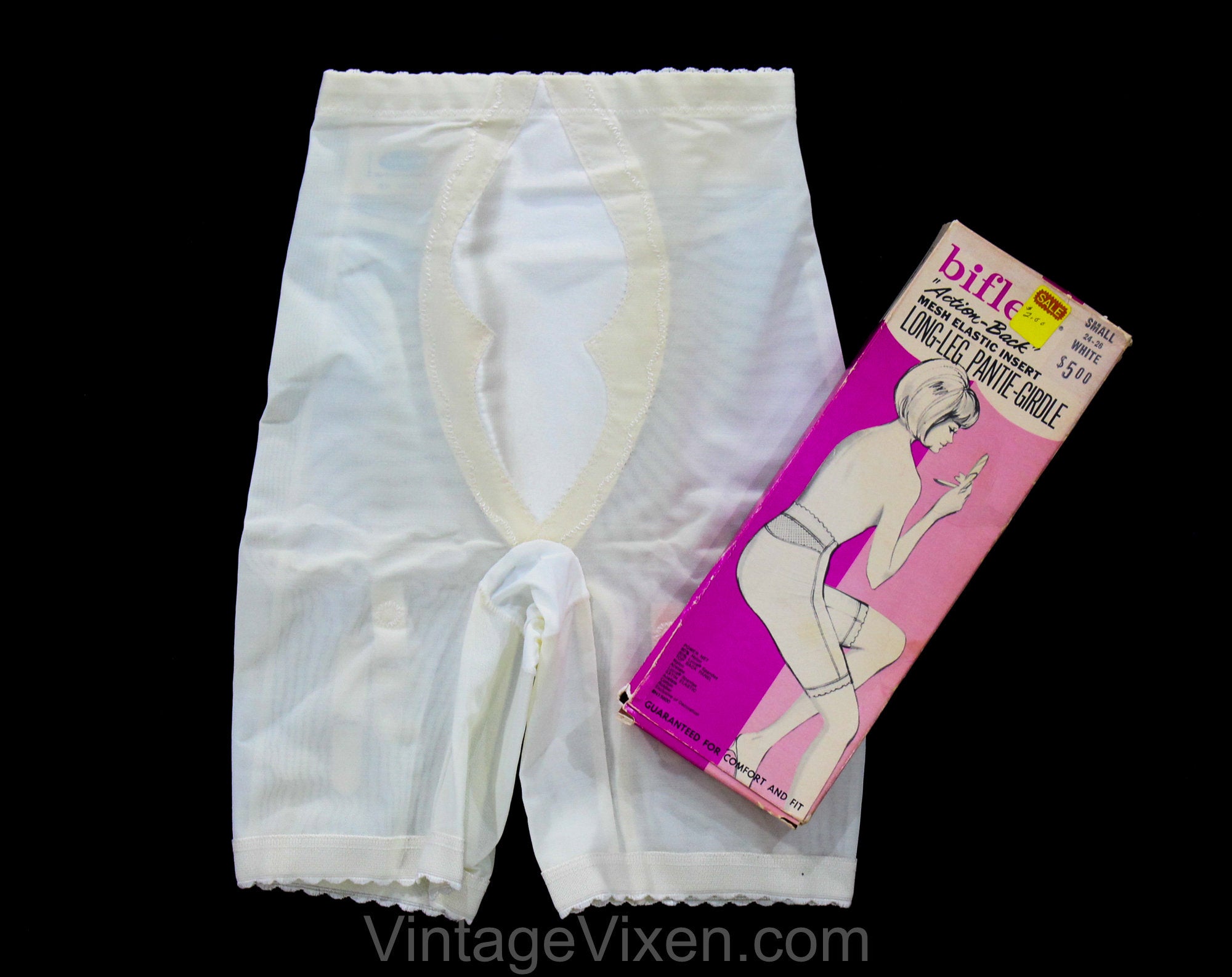 VTG Panties Flexees Shapewear Pin Up 60s USA Made L-30 #6851 Flora