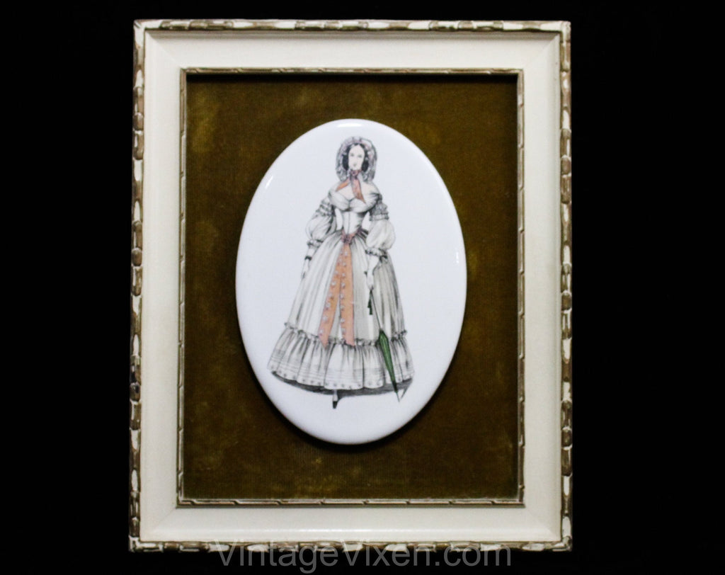 Pair Framed Pictures - Victorian Ladies Fashion Illustration - 1800s R –  Vintage Vixen Clothing