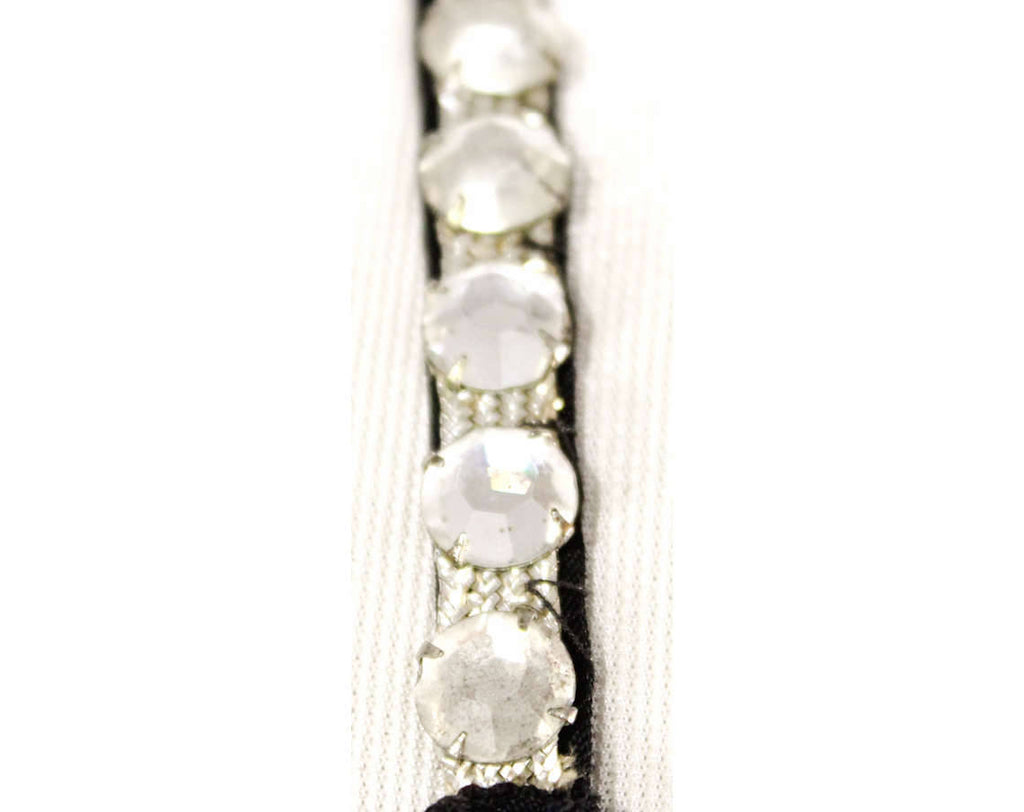 SILVER LACE RHINESTONE TRIM 