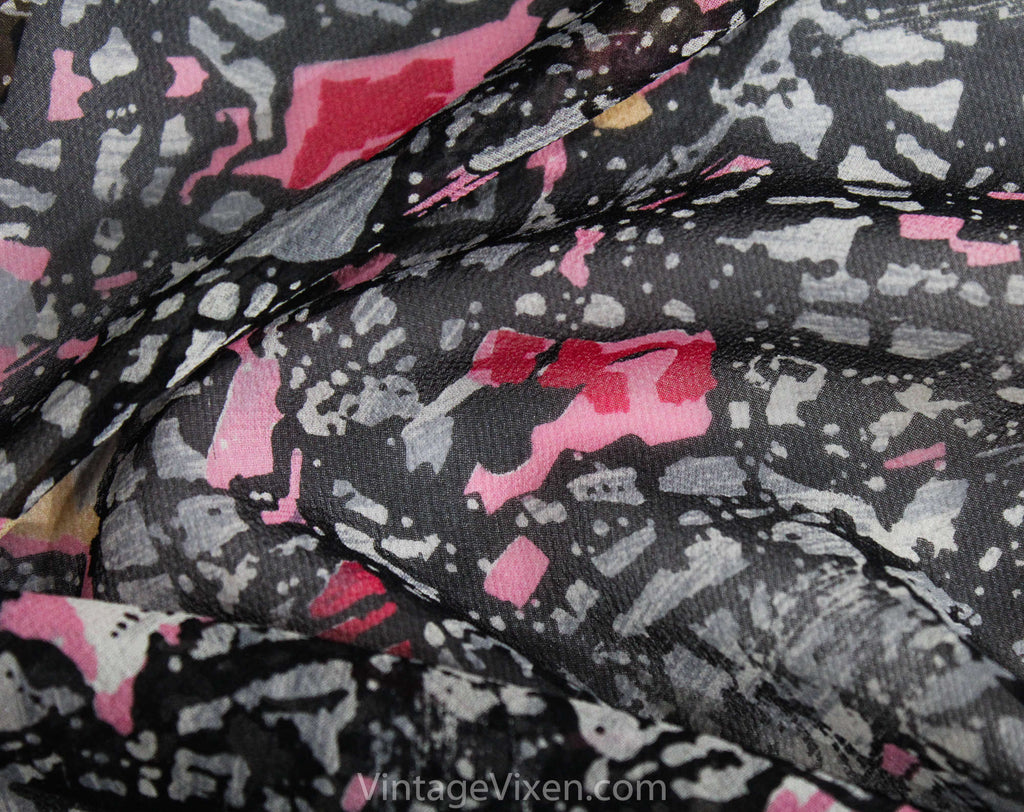 Christian Dior Scarf - Terrific Sketchy Abstract Print with Trompe