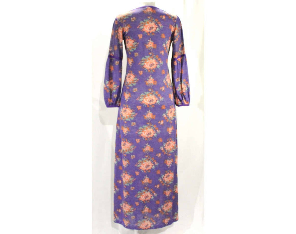 Vintage 70's Saks Fifth Avenue Maxi Dress Polyester Size 8 