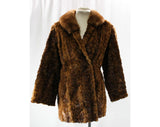 Size 12 Mink Jacket - Gorgeous 1960s Fur Jacket - Sheared Brown Authentic Fur - 60s Mink Collar - Bust 39 - Large Size - Winter - 42141