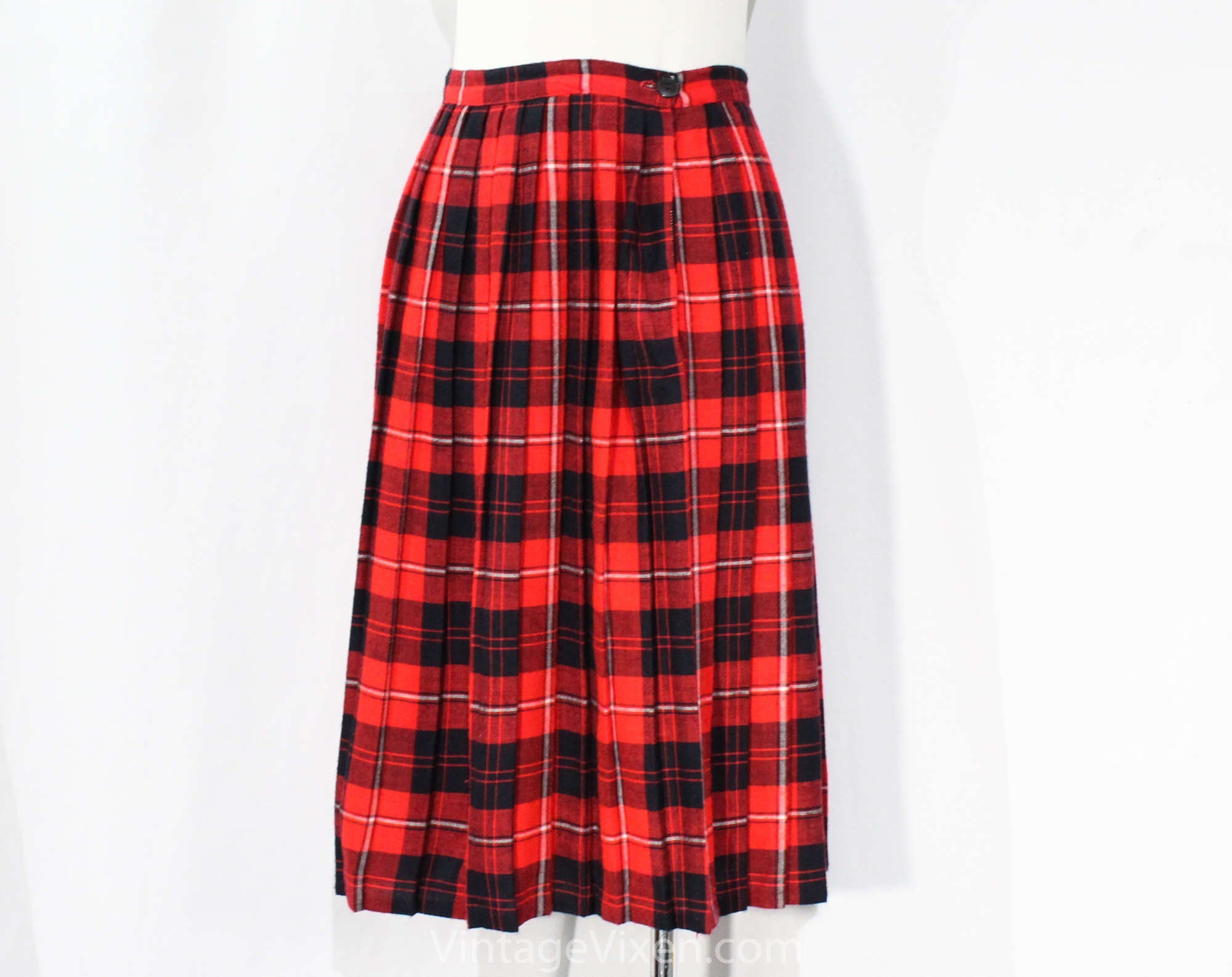 Christmas plaid shop skirt 50s